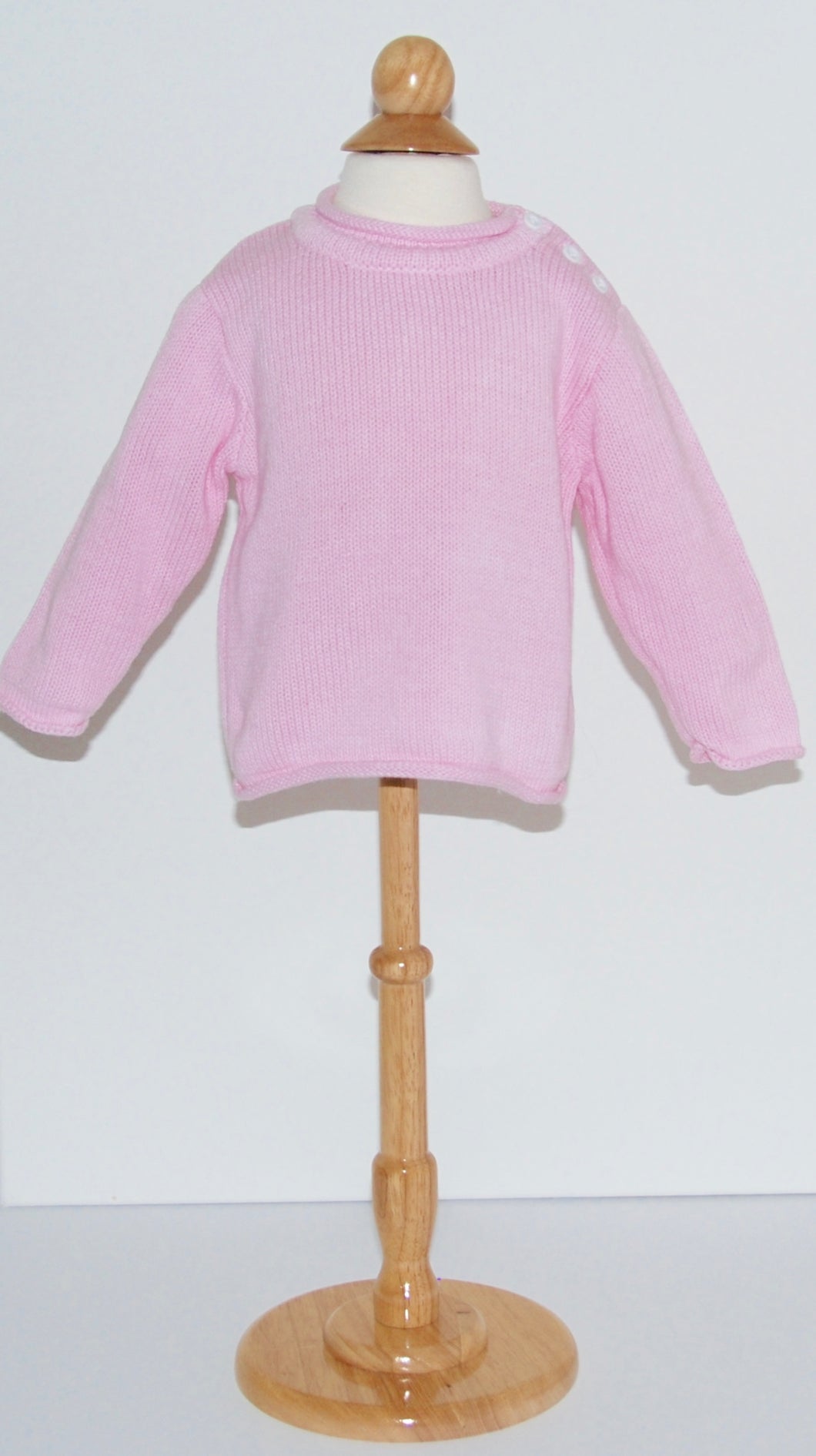 Pink Roll Neck Sweater