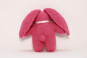 Dark Pink Hand Knitted Royal Rabbit