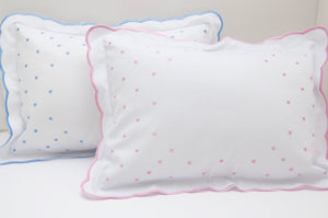 Pink Swiss Dot Pillow