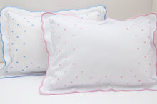 Blue Swiss Dot Pillow